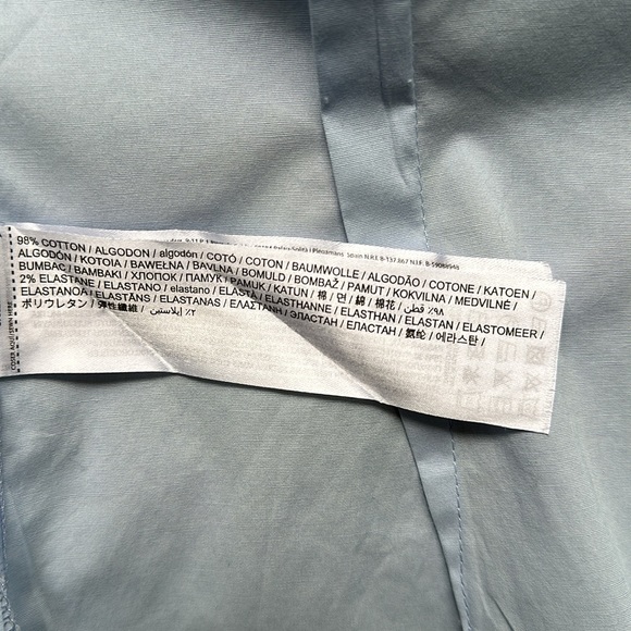 MANGO Fitted Cotton Shirt Sky Blue NWT - Picture 10 of 10